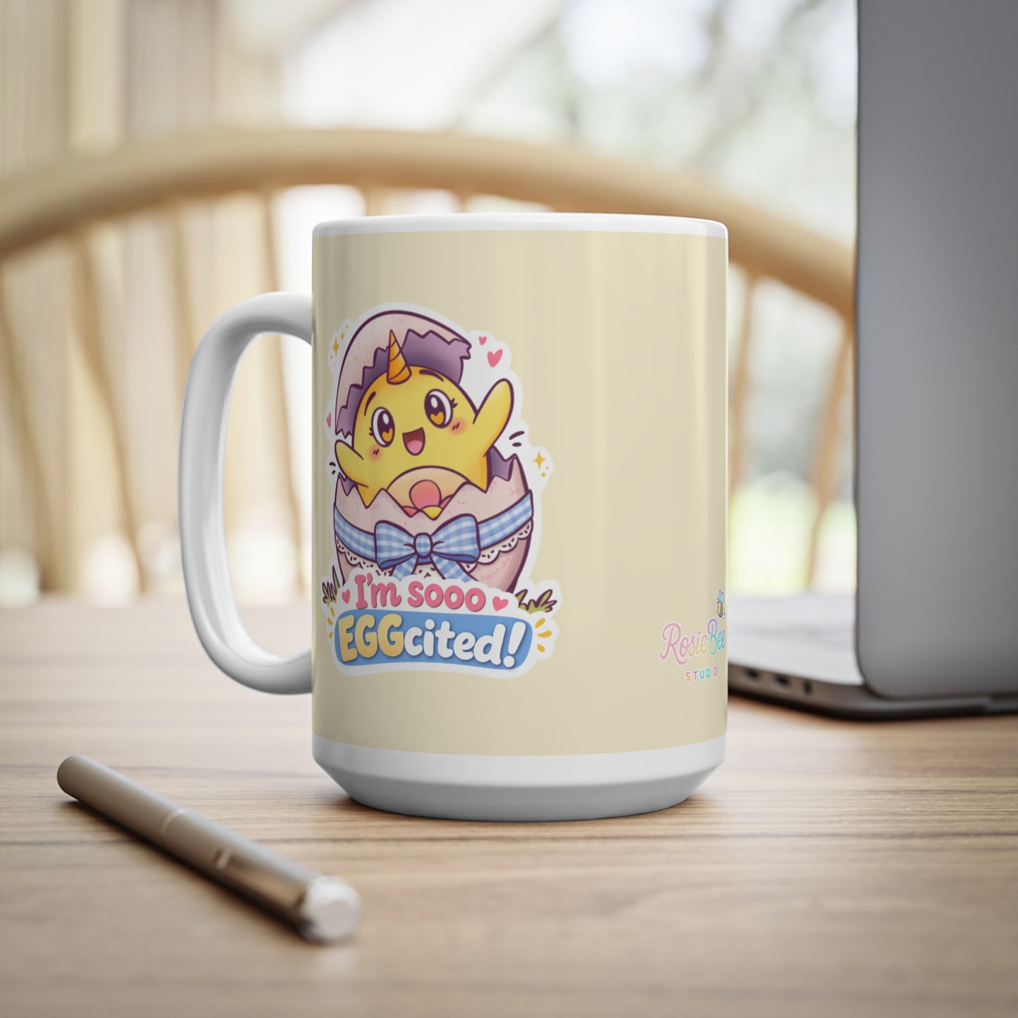 Moji Friend Blijheid Mok – I’m sooo EGGcited!