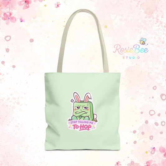 Moji Friend Boosheid Tote Bag – Stop Telling Me To Hop