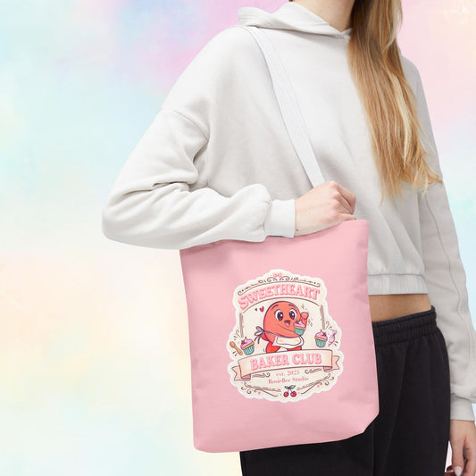 Sweetheart Baker Club Tote Bag – Moji Friends Cosy Café | RosieBee Studio