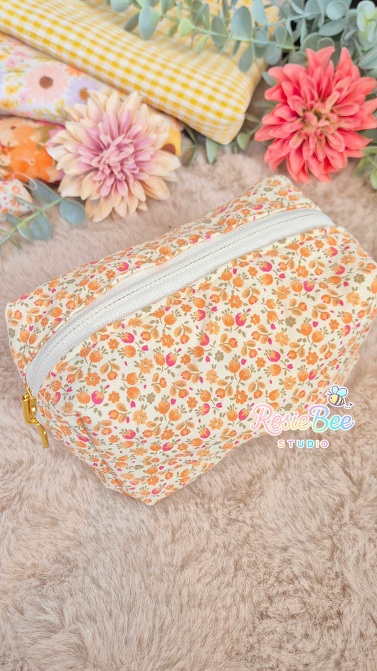 reversible etui wildflower bloom fijne bloemenprint rosiebee studio 2 in 1 make up tasje