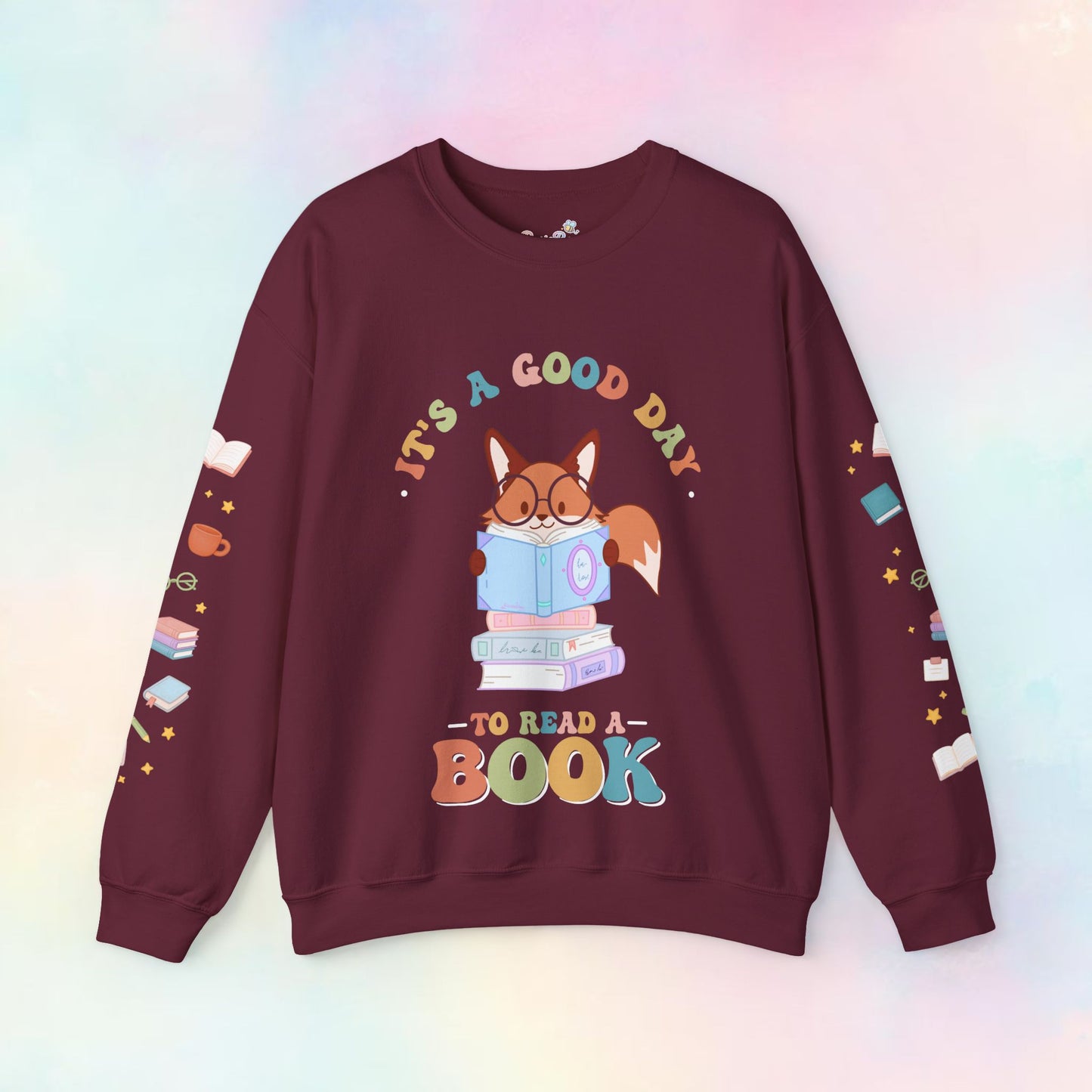 🦊💗 Reading Fox Sweater – “It’s a Good Day to Read a Book”