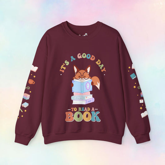 🦊💗 Reading Fox Sweater – “It’s a Good Day to Read a Book”