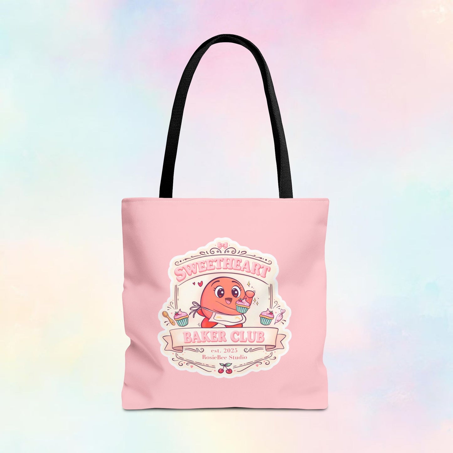 Sweetheart Baker Club Tote Bag – Moji Friends Cosy Café | RosieBee Studio