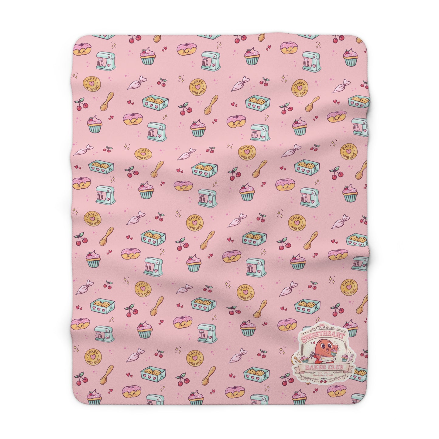 Sweetheart Baker Club Deken – Moji Friends Liefde | Cosy Café Fleece Deken