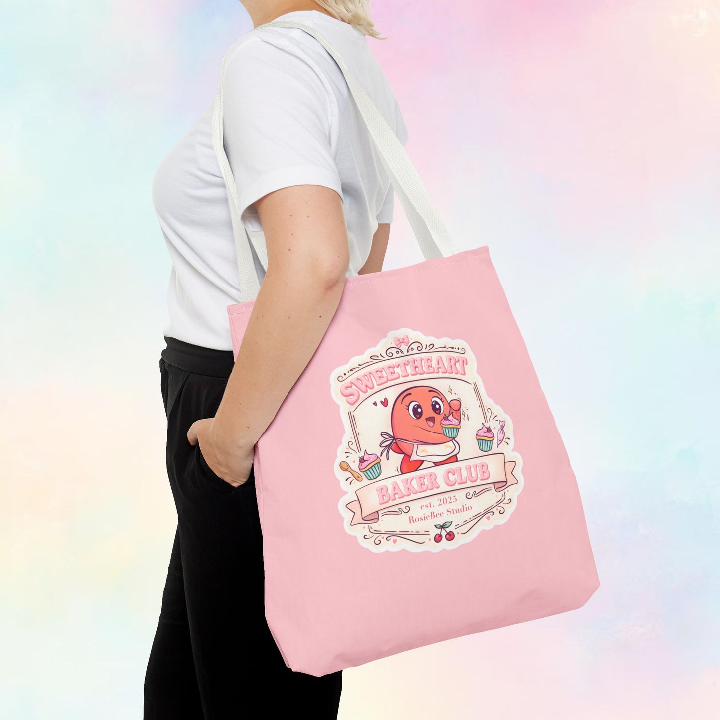 Sweetheart Baker Club Tote Bag – Moji Friends Cosy Café | RosieBee Studio