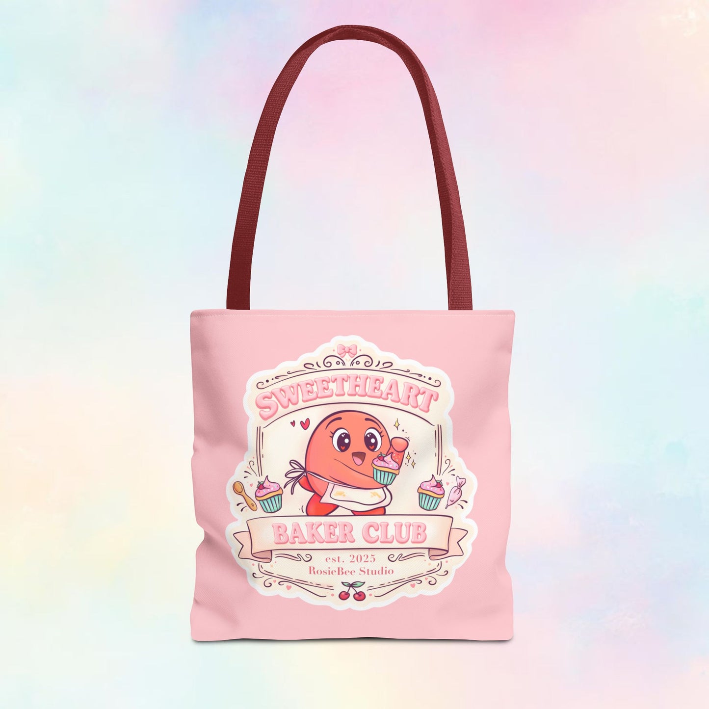 Sweetheart Baker Club Tote Bag – Moji Friends Cosy Café | RosieBee Studio