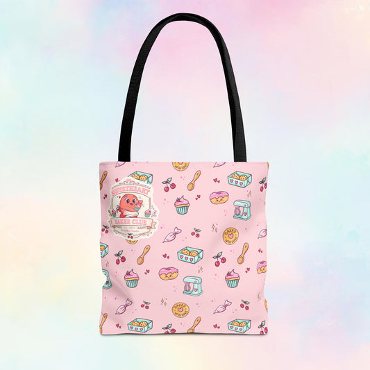 Sweetheart Baker Club – Cosy Café Pattern Tote Bag | Moji Friends