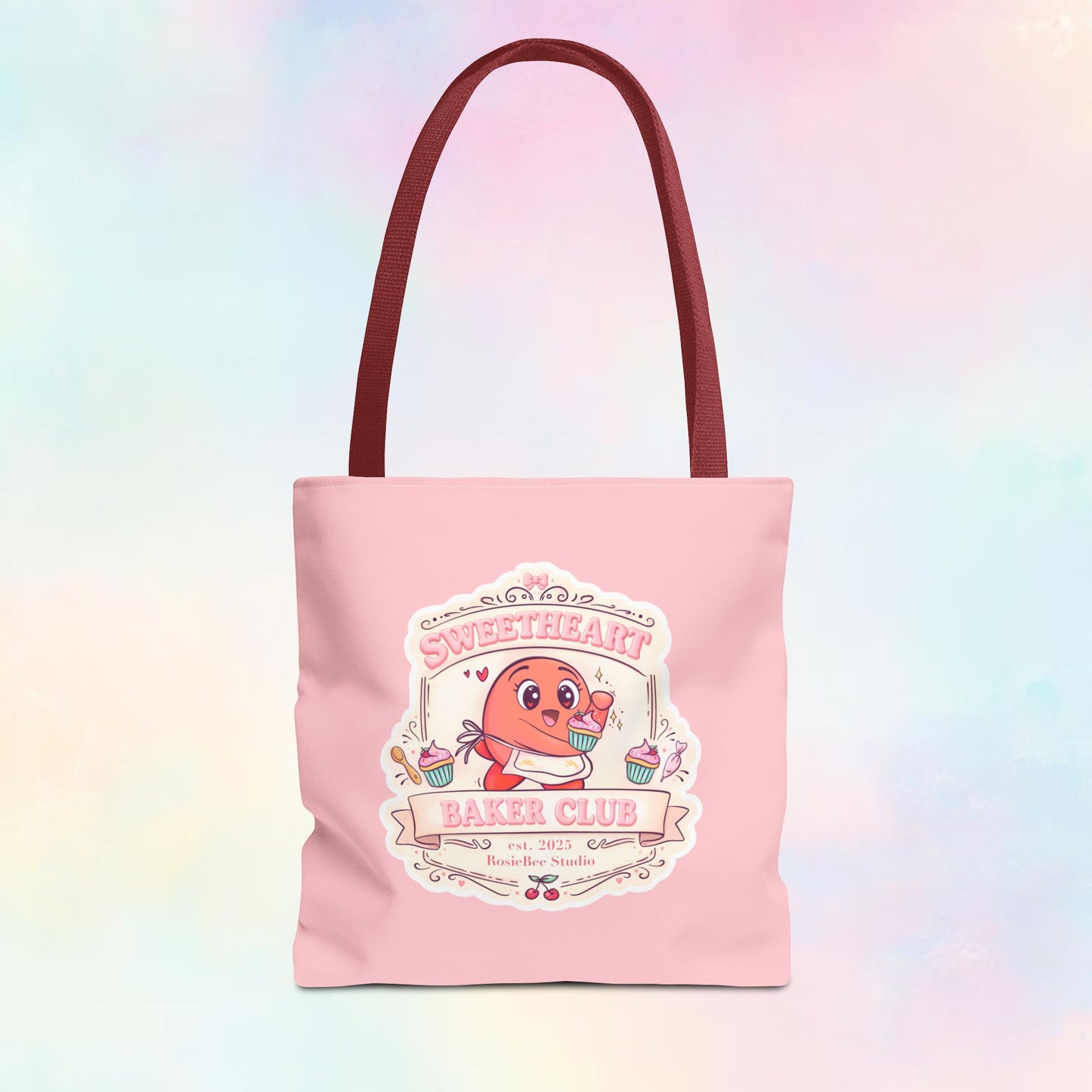 Sweetheart Baker Club Tote Bag – Moji Friends Cosy Café | RosieBee Studio