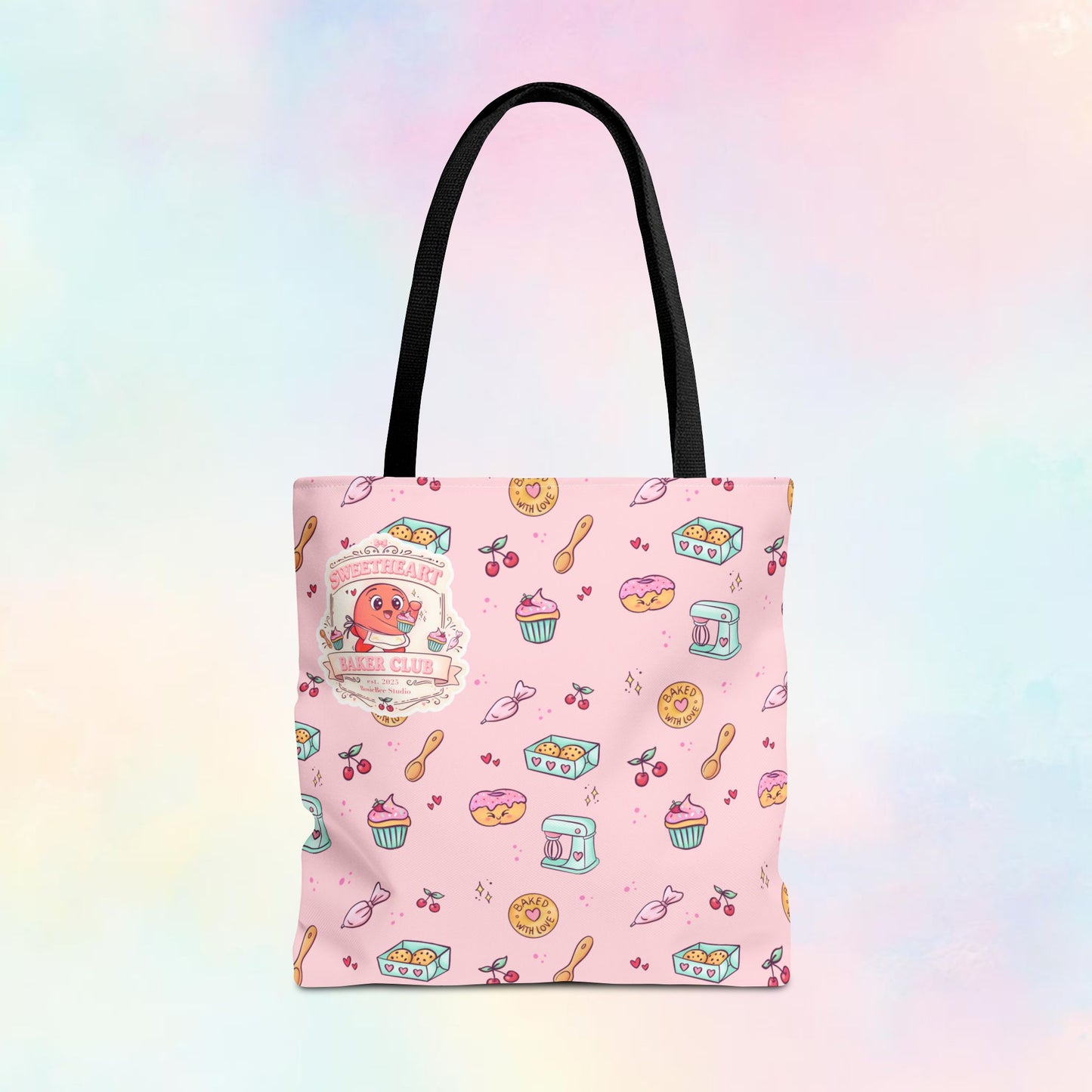 Sweetheart Baker Club – Cosy Café Pattern Tote Bag | Moji Friends