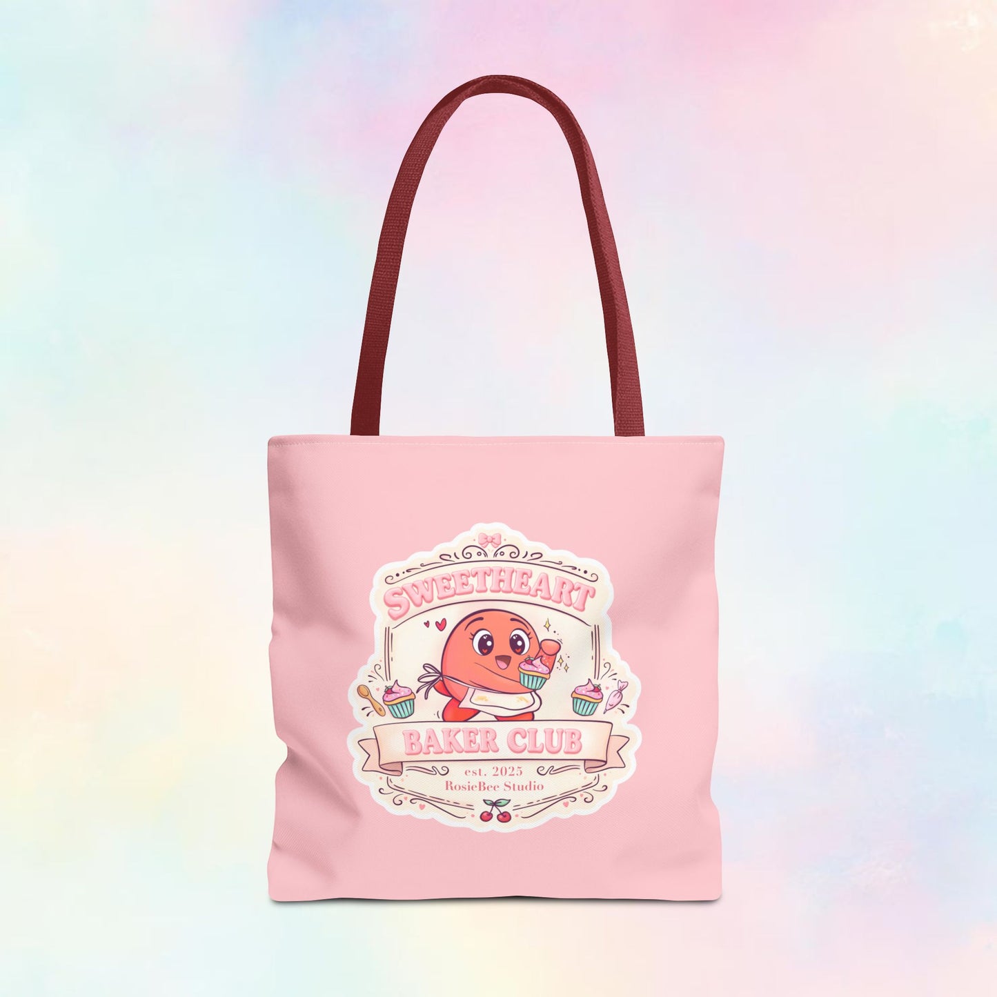 Sweetheart Baker Club Tote Bag – Moji Friends Cosy Café | RosieBee Studio