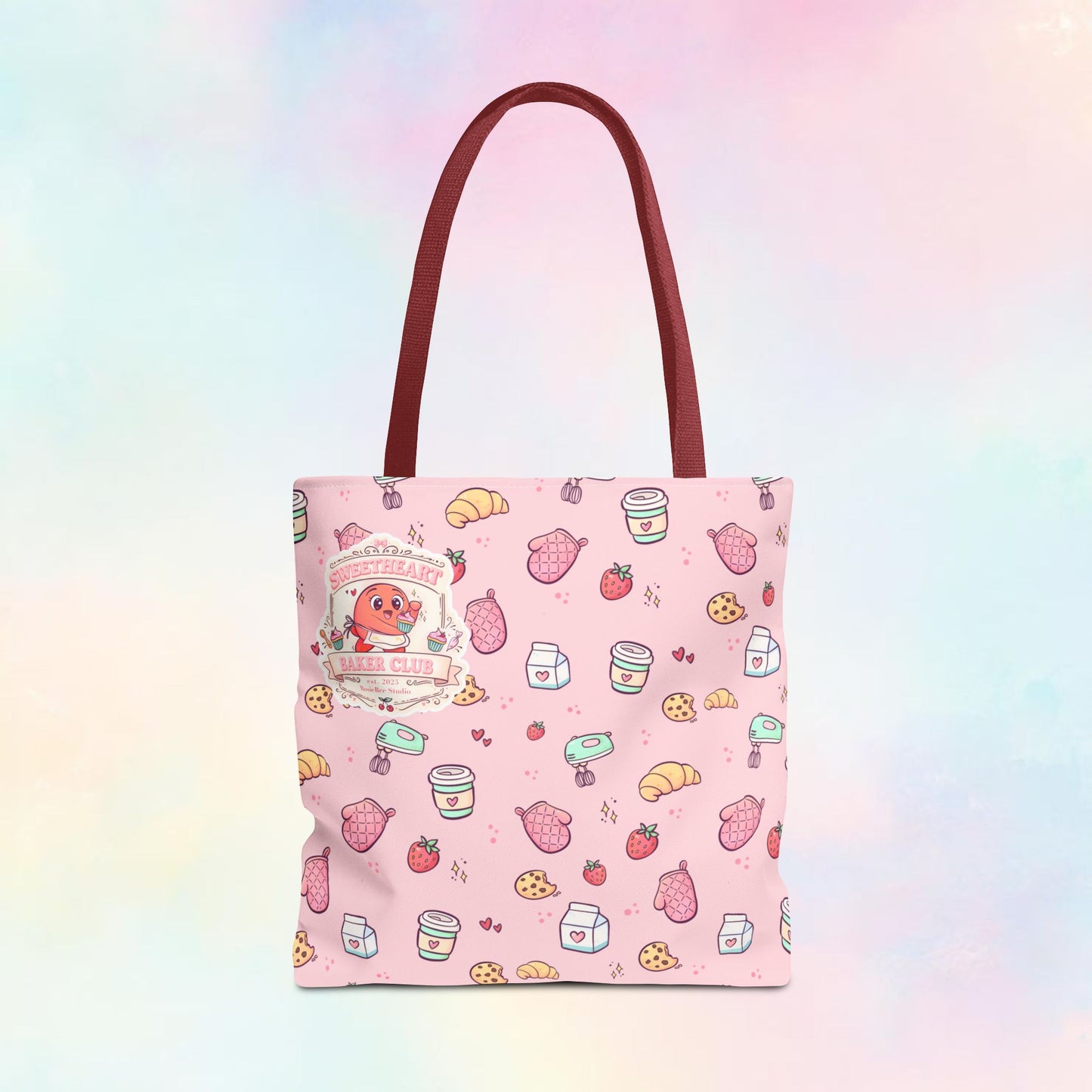 Sweetheart Bakery Doodle Club – Cosy Café Pattern Tote Bag | Moji Friends