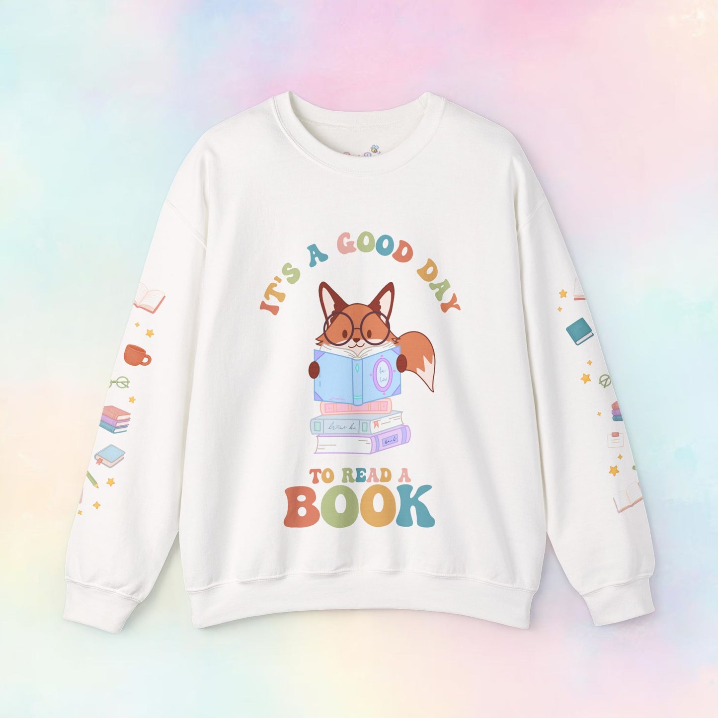 🦊💗 Reading Fox Sweater – “It’s a Good Day to Read a Book”