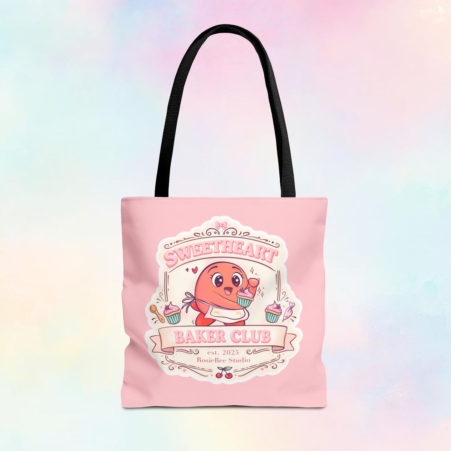Sweetheart Baker Club Tote Bag – Moji Friends Cosy Café | RosieBee Studio