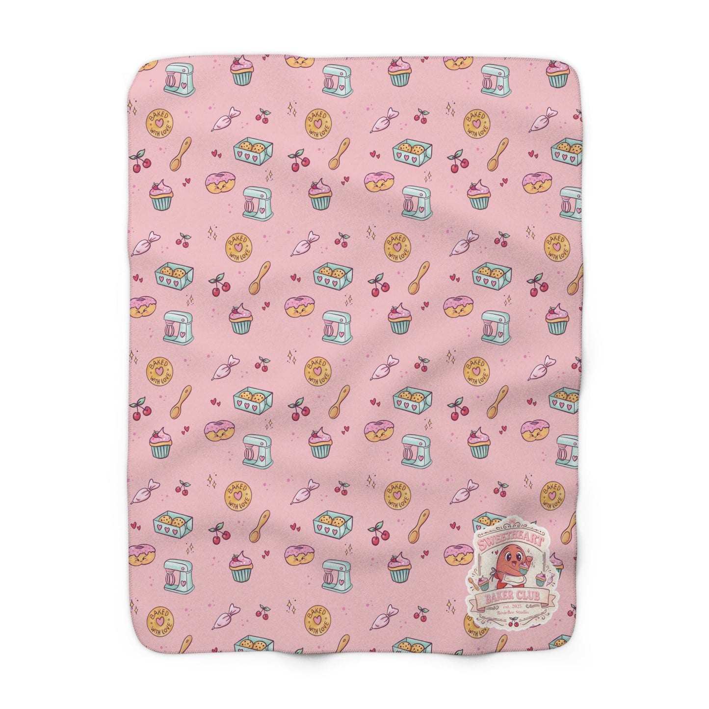 Sweetheart Baker Club Deken – Moji Friends Liefde | Cosy Café Fleece Deken