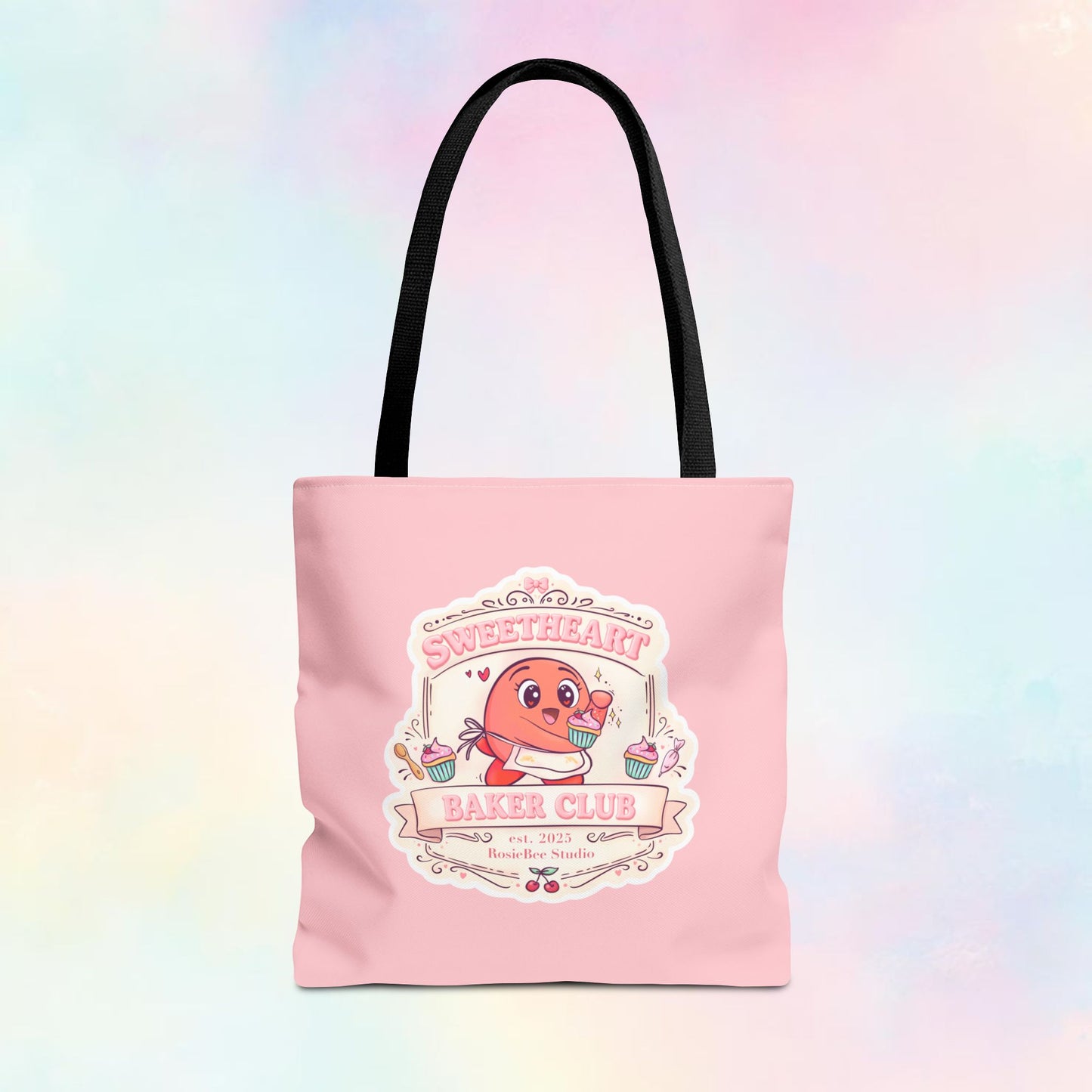 Sweetheart Baker Club Tote Bag – Moji Friends Cosy Café | RosieBee Studio