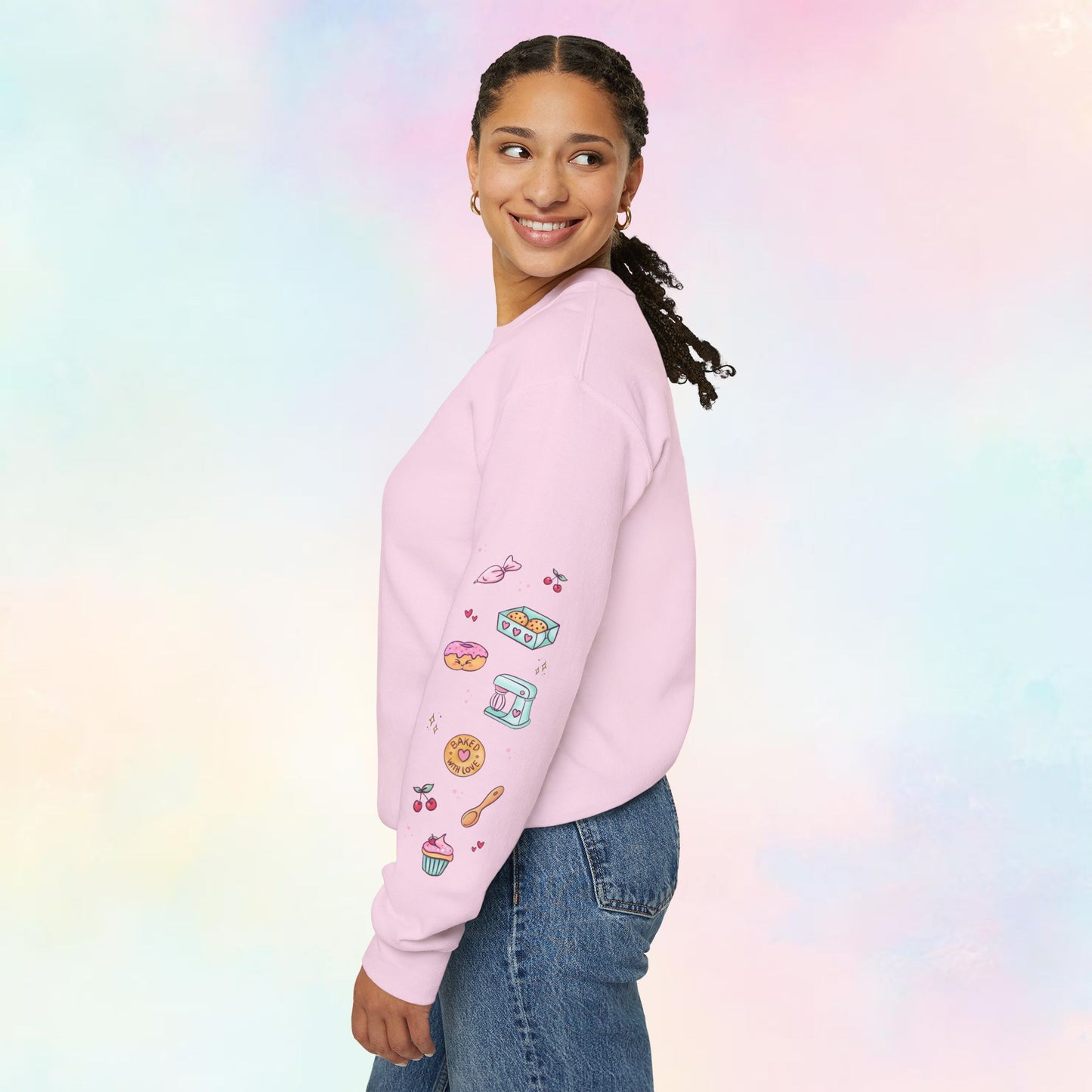 Sweetheart Baker Club Trui – Moji Friend Liefde | Cosy Café Kawaii