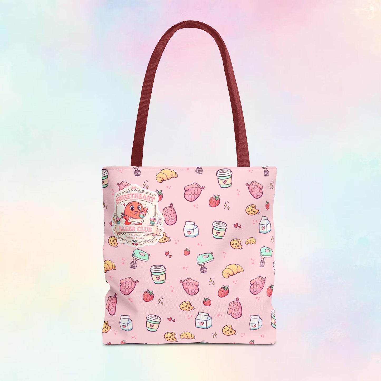 Sweetheart Bakery Doodle Club – Cosy Café Pattern Tote Bag | Moji Friends