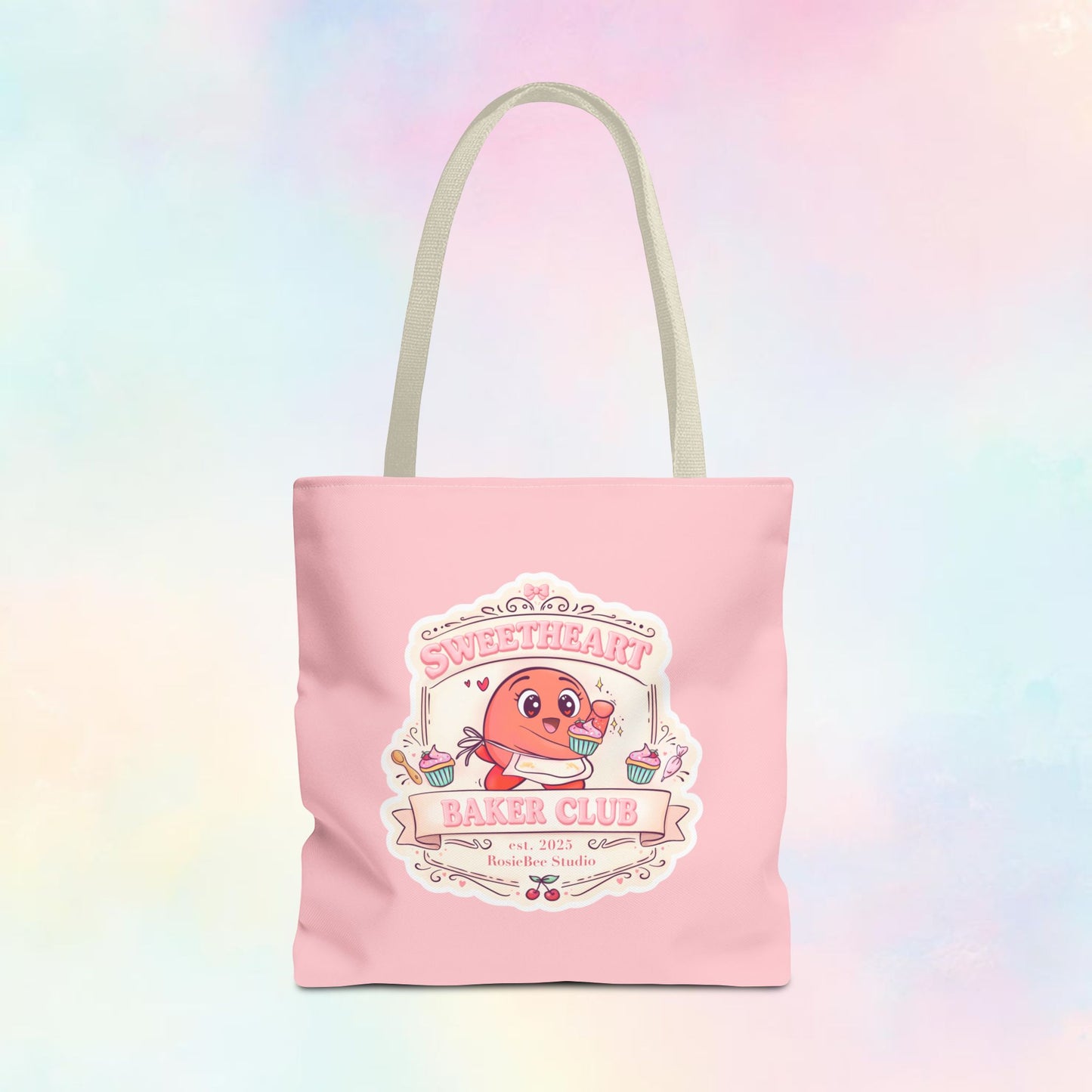 Sweetheart Baker Club Tote Bag – Moji Friends Cosy Café | RosieBee Studio