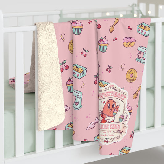 Sweetheart Baker Club Deken – Moji Friends Liefde | Cosy Café Fleece Deken
