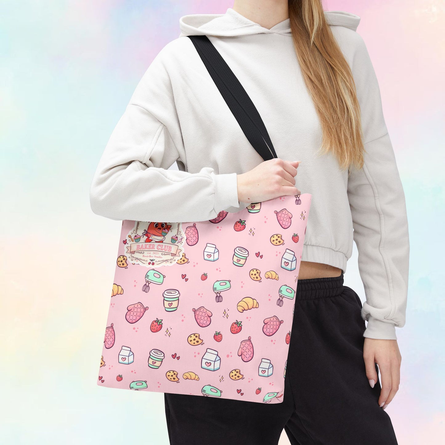 Sweetheart Bakery Doodle Club – Cosy Café Pattern Tote Bag | Moji Friends