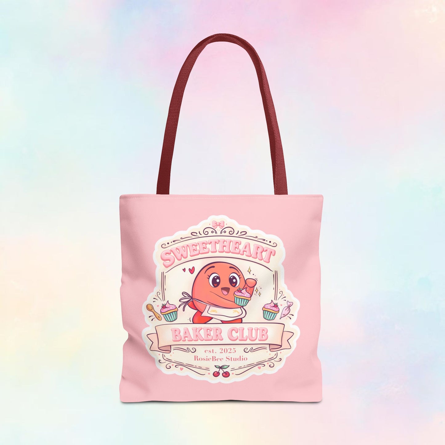 Sweetheart Baker Club Tote Bag – Moji Friends Cosy Café | RosieBee Studio