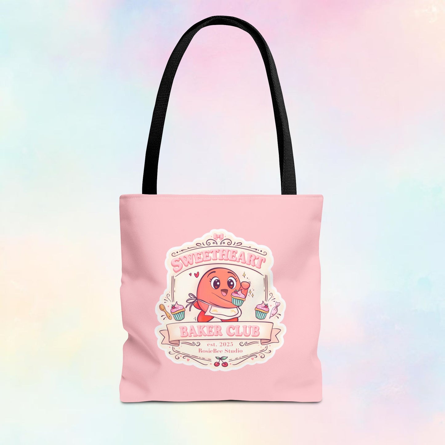 Sweetheart Baker Club Tote Bag – Moji Friends Cosy Café | RosieBee Studio