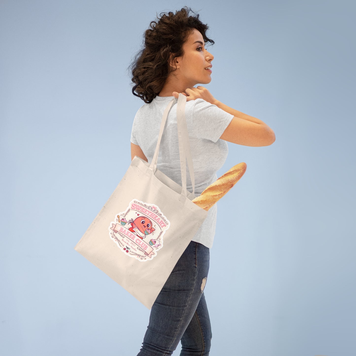 Sweetheart Baker Club Tote Bag – Moji Friends Liefde | Cosy Café Kawaii Tas