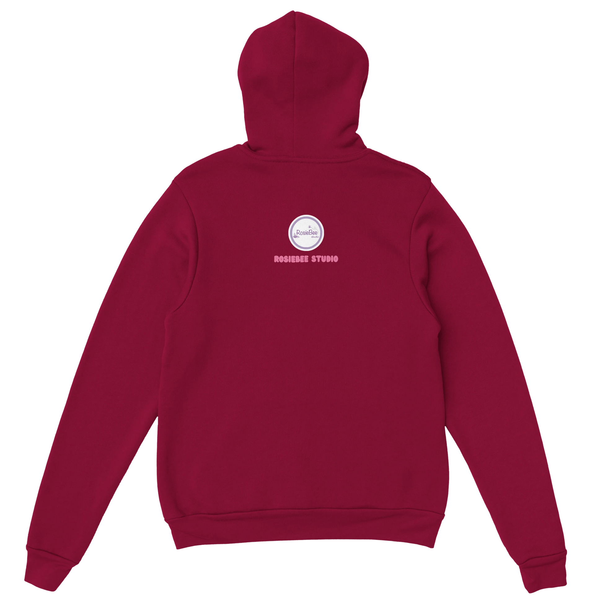 “Kawaii cat hoodie – cat sleeping on cloud with 'Nope, Not Today' print in pastel pink”